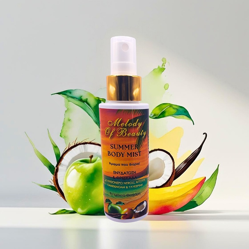Summer Body Mist 100ml με Μάνγκο Καρύδα Πράσινο Μήλο και Βανίλια